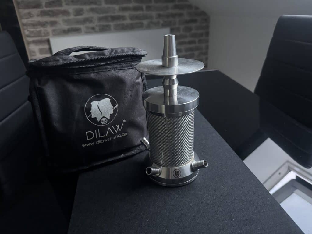 DILAW Shisha-Kopf aus Edelstahl mit Kohlehalter und Dichtungen.