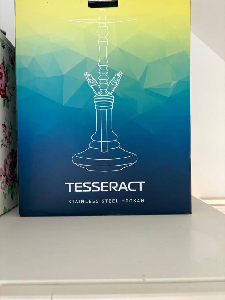 Stainless Steel Hookah mit Glasbowl, Tesseract Marke.