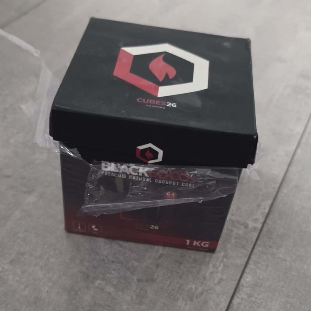 Verpackung von Black Cocos 26 Shisha Tabak, 1kg.