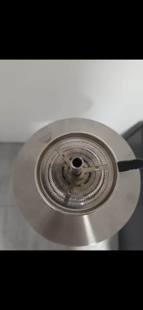 Edelstahl Shisha Kopf mit Sieb und Anschluss für Shishabowl.