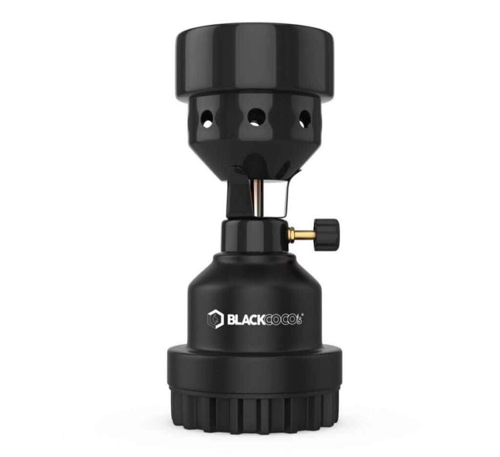 Schwarzer Black Cocos Shisha Adapter mit verstellbarem Kopf.
