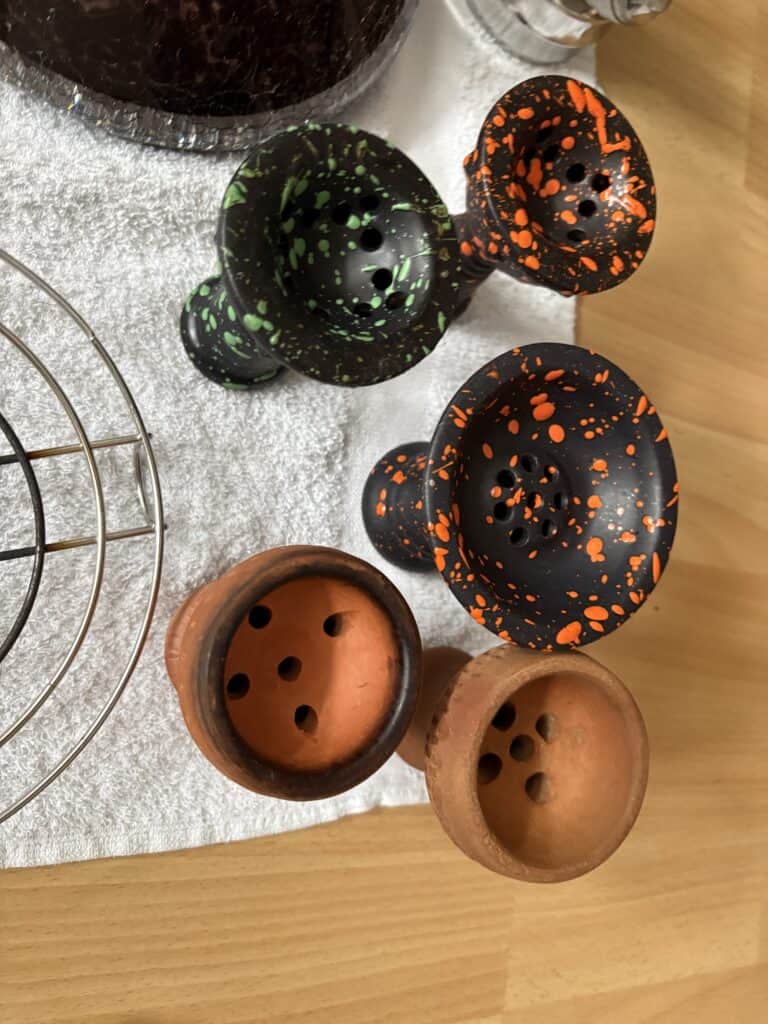 Shisha Glasbowl in verschiedenen Farben mit Lochung.