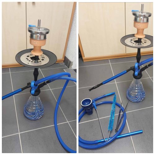 Wasserpfeife mit Zubehör, Shisha, Hookah, Raucher, Rauchgerät.