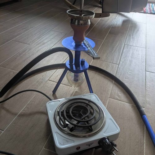 Shisha-Kaminaufsatz auf Heizplatte, Zubehör für Wasserpfeife.