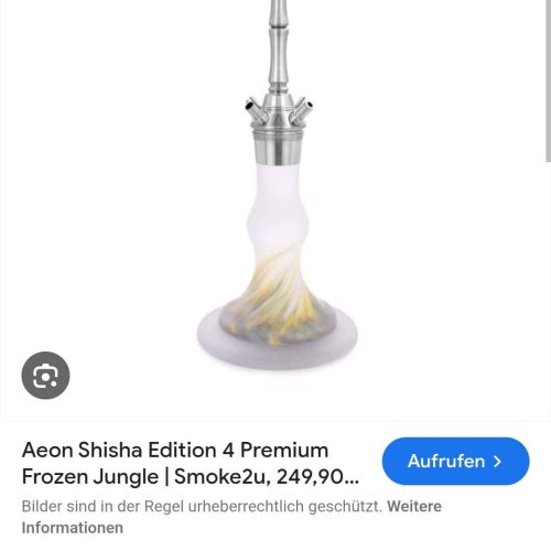 AEON Shisha mit Edelstahl und LED-Beleuchtung.