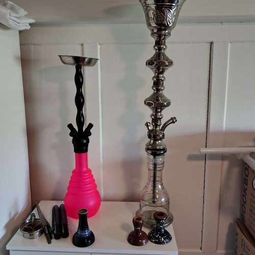 Wasserpfeife mit Zubehör, Shisha, Hookah, Raucherset.
