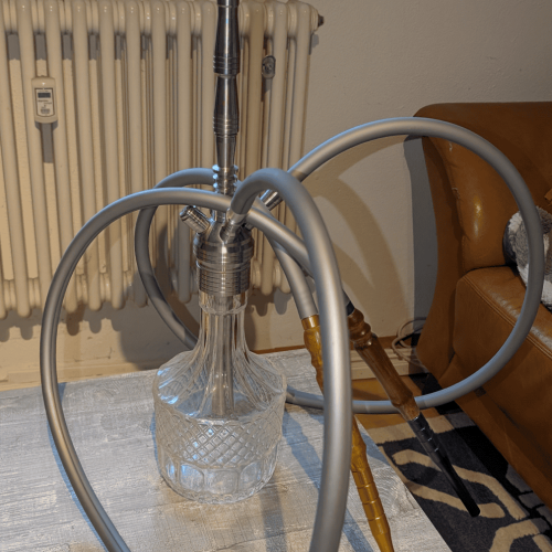 Shisha mit Glasbowl, Schlauch und Kopf, gut gepflegt.