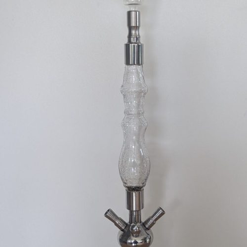 Rauchersäule mit Glasaufsatz, Metalldeckel und Wasserbasis für Shisha.