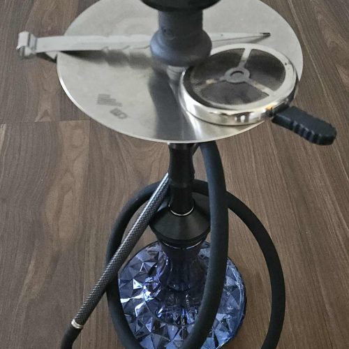 Rauchsäule mit Glas, Schlauch und Dampfaufsatz für Shisha, gebrauchte Shisha zu verkaufen.