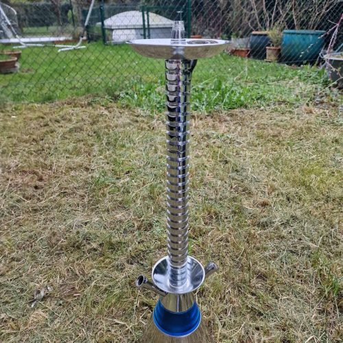 Schlauchanschluss für Wasserpfeife aus Edelstahl, gebrauchter Zustand, geeignet für Shisha, mit Wass.