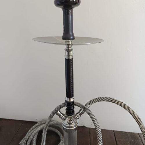 Rauchsäule mit Glasbasis, ideal für Shisha-Genuss, gebraucht.