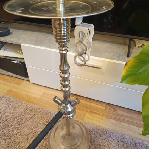 Rauchsäule mit Glasaufsatz, Zange und Wasserbasis, ideal für Shisha-Genuss zu Hause oder im Lounge-B.