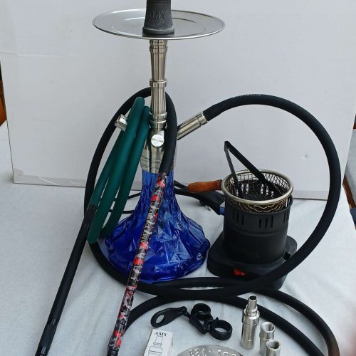 Rauchsäule mit Schlauch, Kohleteller und Zubehör für Shisha. Perfekt für den Genuss zu Hause oder im.