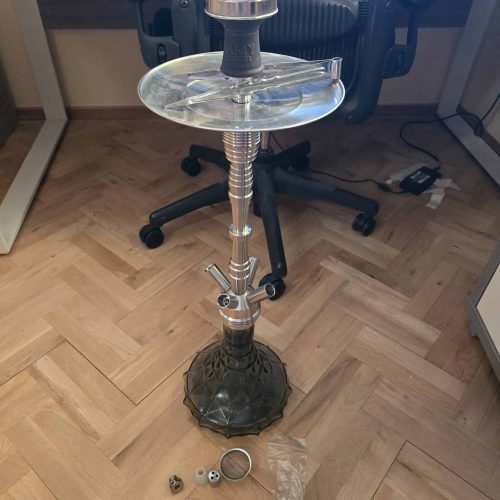Rauchsäule für Shisha, inklusive Glasbasis und Ersatzteilen.