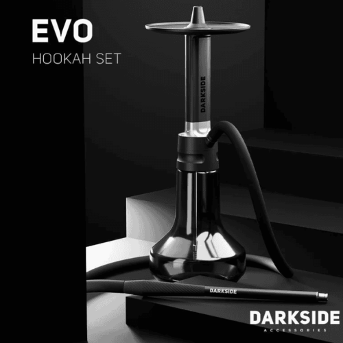 EVO Wasserpfeifen-Set mit Darkside Zubehör, modernes Design, hochwertig verarbeitet.