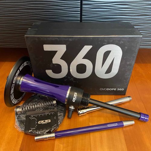 Ovo Dope 360 Shisha Zubehörtartikel mit Box und Zubehör.