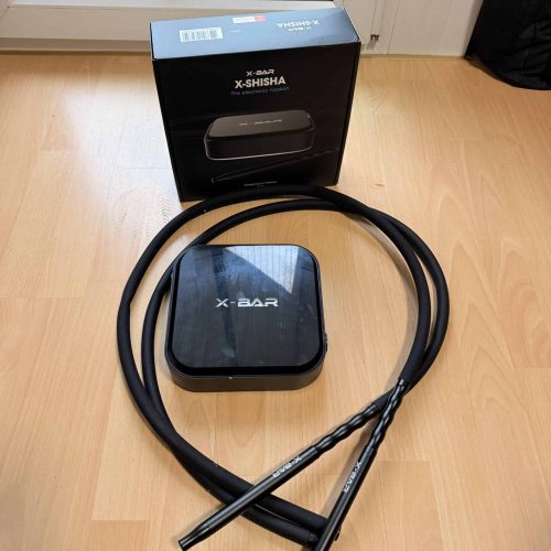 X-Bar X-Shisha Set mit Schlauch und Verpackung, neu und unbenutzt.