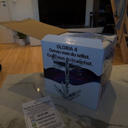 Gloria 4 Shisha in Originalverpackung, unbenutzt, für den Verkauf.