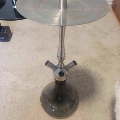 Rauchsäule aus Edelstahl für Shisha, gebraucht, in gutem Zustand.
