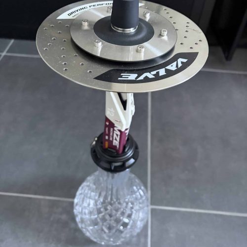 Shisha-Adapter mit Aluminium und Glasflasche, für Wasserpfeifen.