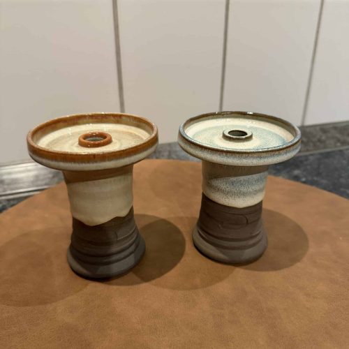 Shisha Glasbowl zweier Farben Keramikkörper.