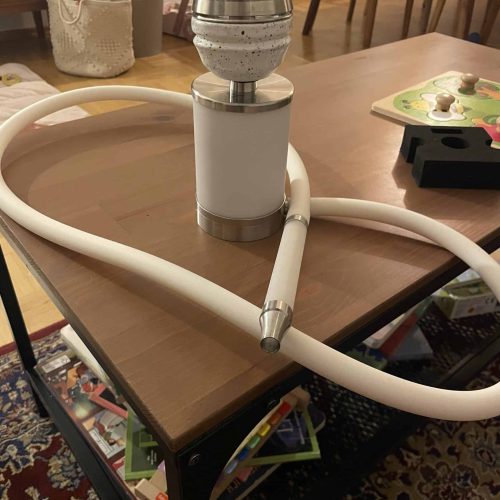 Rauchvorrichtung für Shisha mit Silikonschlauch und Metallkopf, geeignet für Wasserpfeifen, Zubehör.