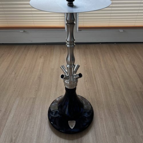 Shisha Rauchsäule mit Glasaufsatz auf Holzfuß, gut gepflegt.