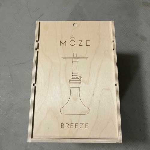 Möze Breeze Wasserpfeifen-Box aus Holz, stilvolles Design, ideal für Shisha-Zubehör.
