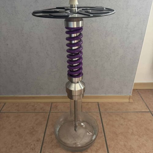 Shisha-Base mit Metall- und Kunststoffteilen, inklusive Glasbowl.