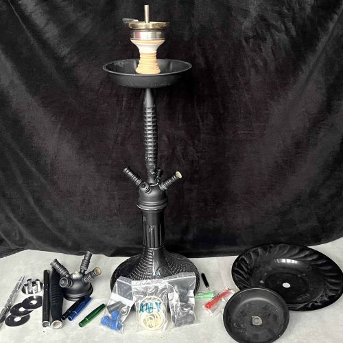 Rauchsäule mit Zubehör, inklusive Schläuchen und Dichtungen, für Shisha-Genuss.