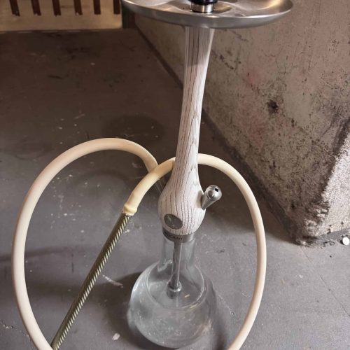 Alu Shisha mit Glasbowl und Silikonschlauch.