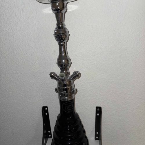 Raucherset für Shisha mit Metall und Glas, inklusive Ablage und Zubehör, ideal für Raucher.