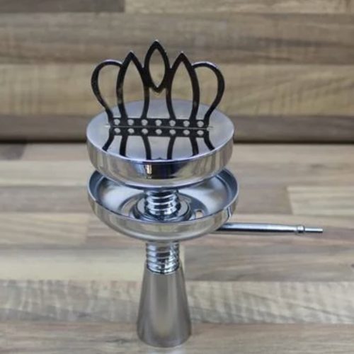 Metallkronen-Shisha-Adapter mit Edelstahl-Design.