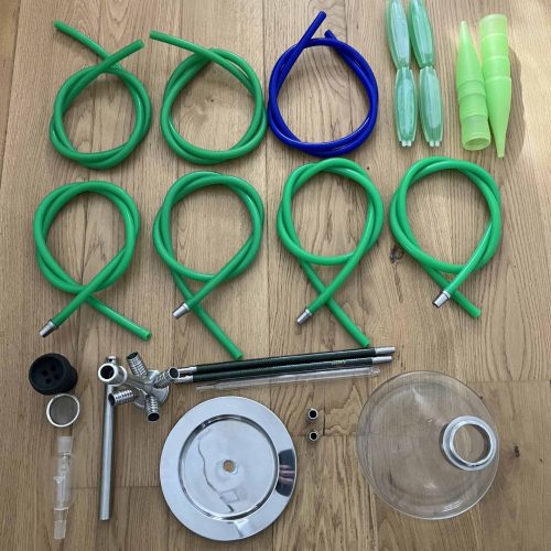 Gummischläuche, Glasadapter und Dichtungen für Shisha, Zubehör für Wasserpfeifen.