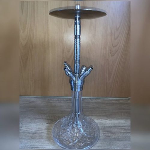 Aluminium-Shisha-Hookah mit Glasbasis, ideal für Raucher.
