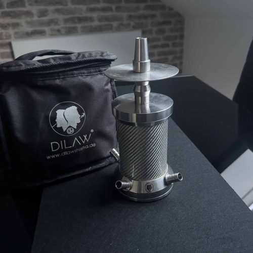 DILAW Shisha-Kopf aus Edelstahl mit Kohlehalter und Dichtungen.