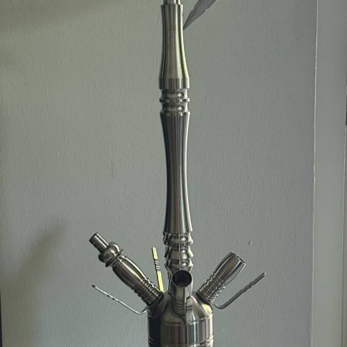 Rauchsäule mit Glasaufsatz und Keramikbowl, ideal für Shisha-Liebhaber, gebraucht, hochwertig, gut g.