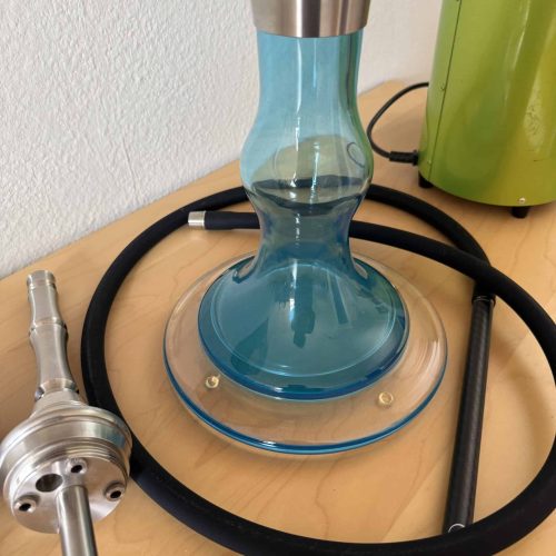Hochwertiger Wasserpfeifen-Kopf mit Glasaufsatz, ideal für Shisha-Liebhaber.