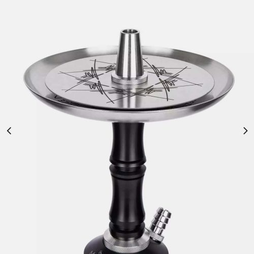 Rauch-Hookah mit Edelstahl-Schale und Zigaretten-Design, ideal für Shisha-Liebhaber.