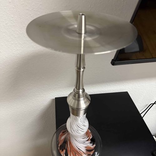 Schirm für Shisha aus Edelstahl, dekoratives Design, hochwertiges Material, perfekt für Wasserpfeife.
