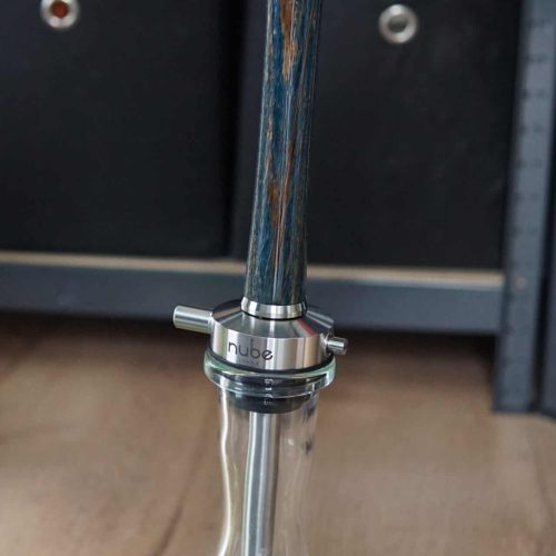 Hukah Wasserpfeife mit Edelstahl-Schlauch, ideal für Shisha-Liebhaber. Hochwertiges Glas und langleb.