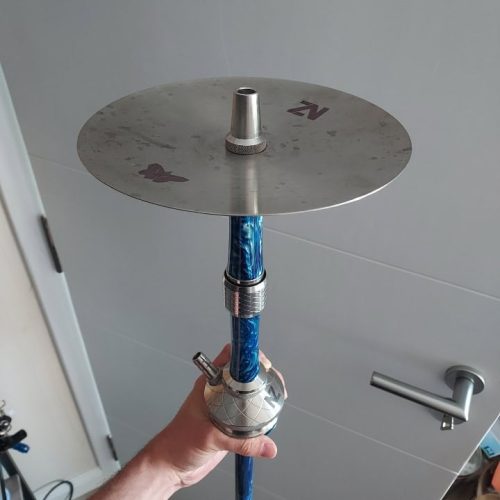 Schirm für Shisha, Ersatzteil, Rauchzubehör, mit blauer Stange, für Wasserpfeife.