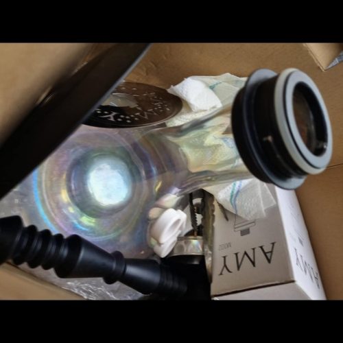 Glasbong mit Diffusor und Schlauch für Shisha.