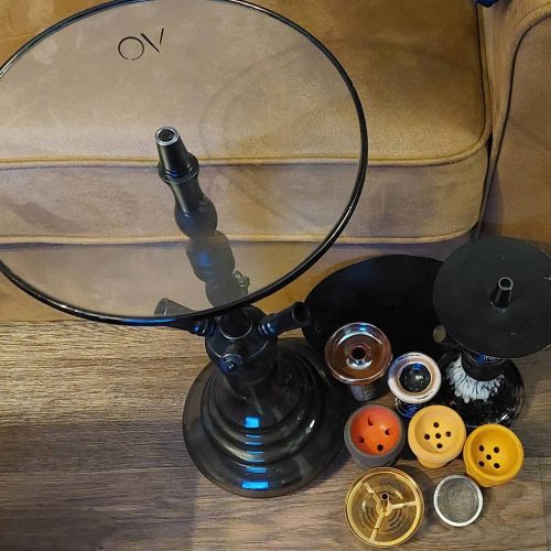 Raucherset mit Glasaufsatz, Tabakkopf, Coils und Zubehör für Shisha.