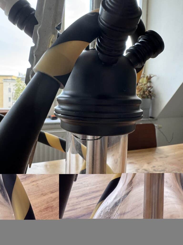 Gummidichtung zur sicheren Verbindung von Shisha-Schläuchen und Glas.