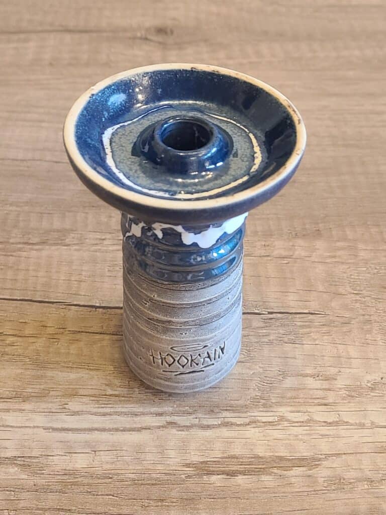 Keramik-Shisha-Set in Blau und Weiß, ideal für Wasserpfeifen.