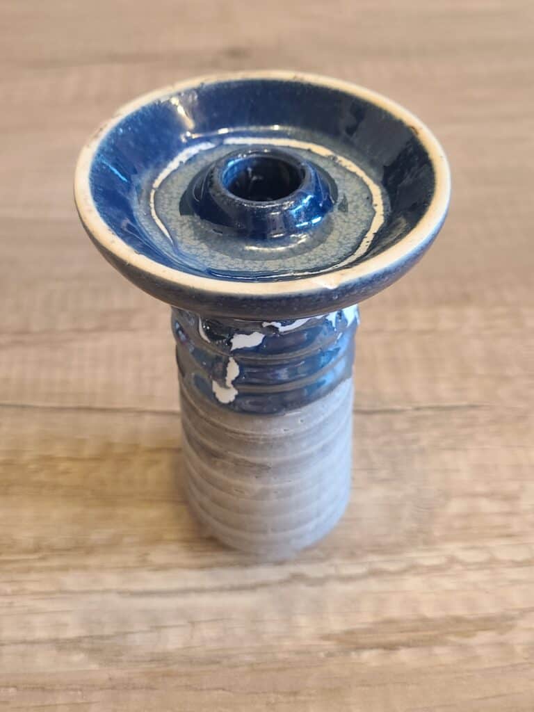 Keramik-Shisha-Set in Blau und Weiß, ideal für Wasserpfeifen.