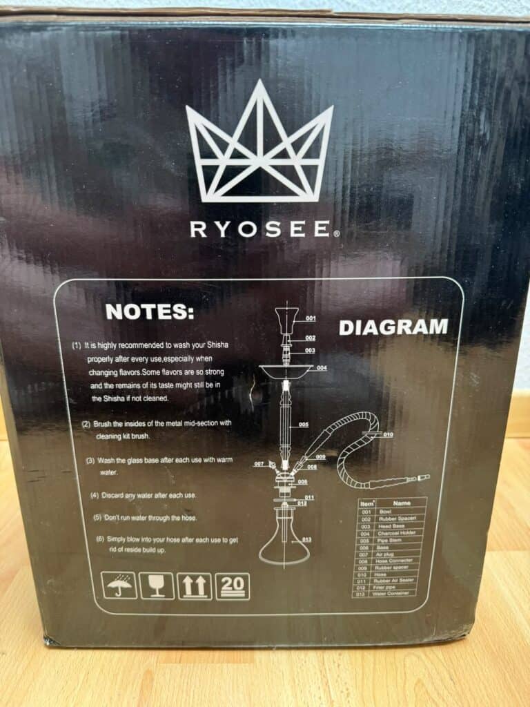 Anleitung für die Nutzung der Ryosee Shisha Glasbowl.